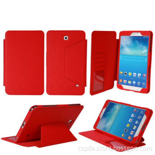 PU Stand Cases for Samsung Galaxy Tab 4 7.0, Access to All Ports and Functions